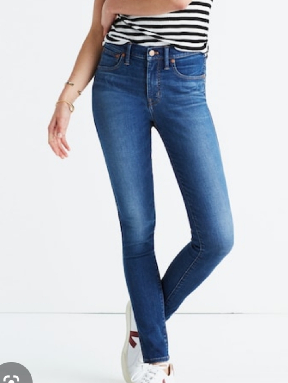 Madewell Medium Wash 9" Midrise Skinny Jeans